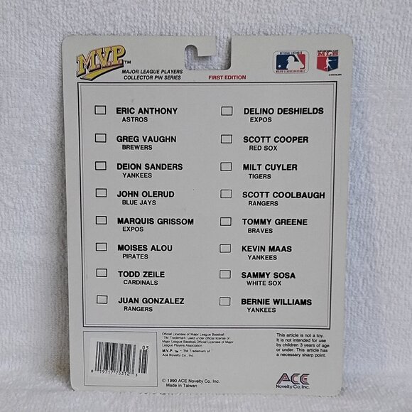 Sealed 1990 MLB Toronto Blue Jays MVP John Olerud Rookie Card & Pin BNIP!! - Picture 2 of 2